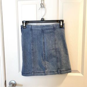 free people jean skirt